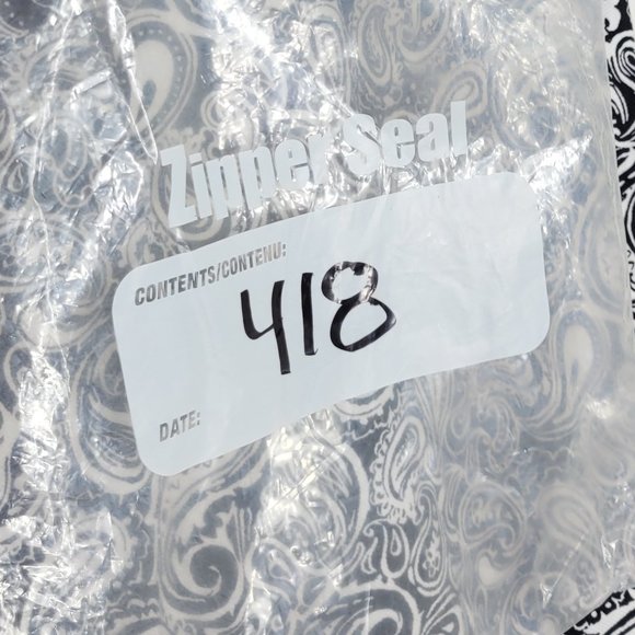 Talbots Women's Black & White Paisley Cotton Sleeveless Dress Pockets 6 Petite - Picture 11 of 11